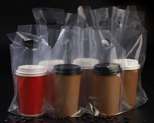 50PCS/bundle 일회용 커피 밀크 차 PP 투명 포장 가방