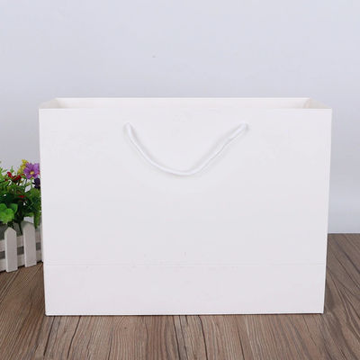 하얀 크라프트 지 100gsm 옷 쇼핑 여성용 대형 손가방 커스텀 로고