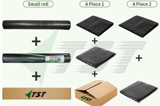 롤 블랙 직물 토양 덮개 잡초 관리막 잡초 방지 직물 공장 공급 80GSM 90GSM 100GSM