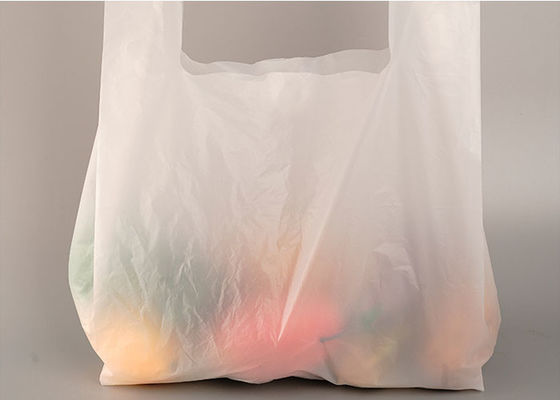 14x50cm 하얀 미생물에 의해 분해된 야채 과일 T셔츠 일회용 플라스틱 가방
