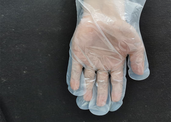 환경 친화적 통기성 부드러운 투명한 미생물에 의해 분해된 일회용 장갑