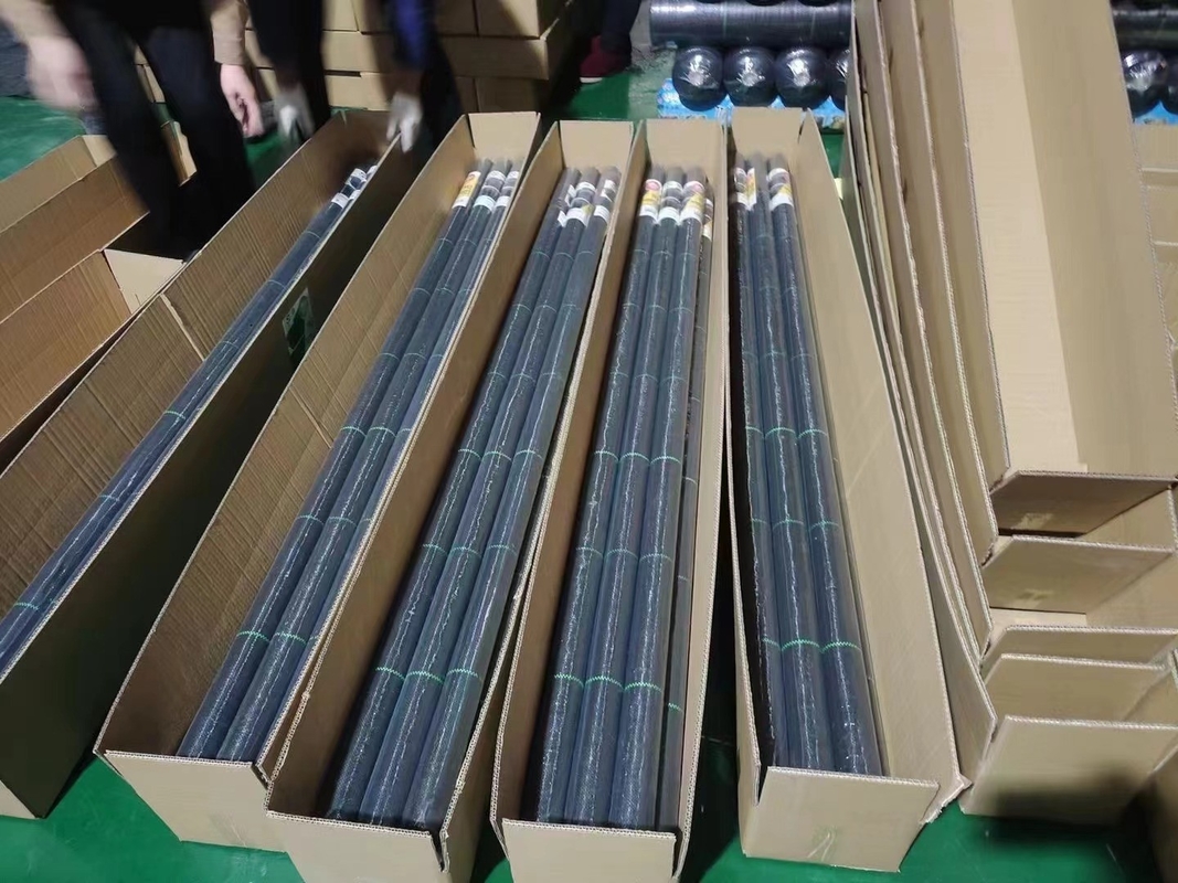 롤 블랙 직물 토양 덮개 잡초 관리막 잡초 방지 직물 공장 공급 80GSM 90GSM 100GSM